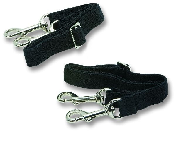Elastic Leg Straps with SnapsBk/Wh