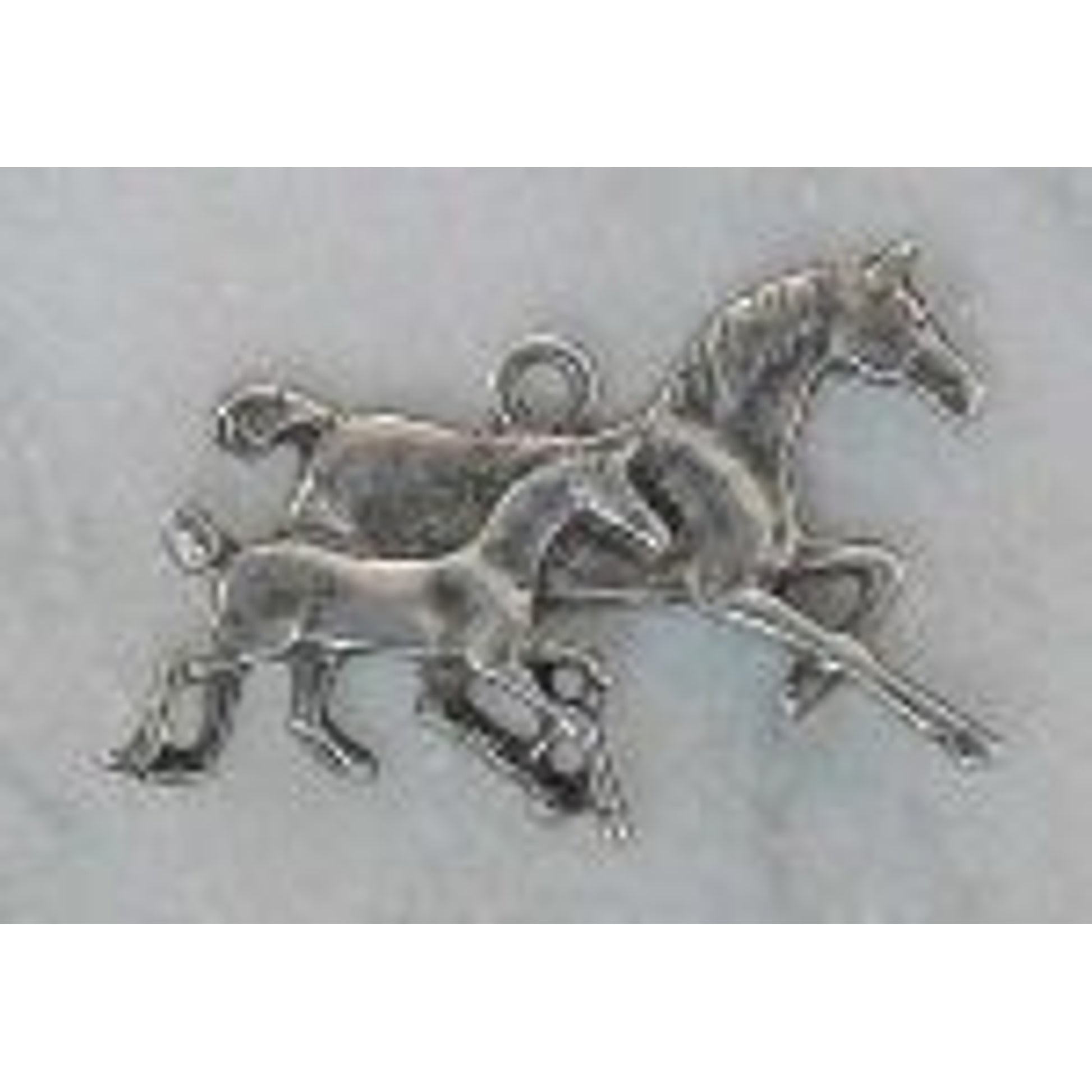 Joppa Mare And Foal PendantBk/Wh