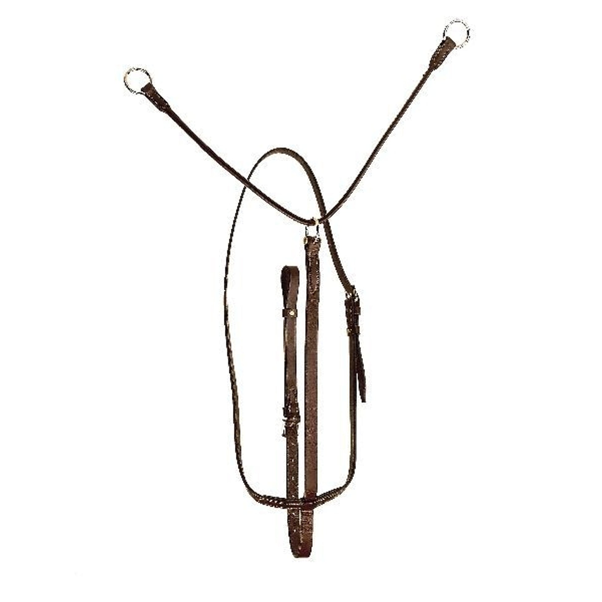 Tory Bridle Leather Lateral Fork Black