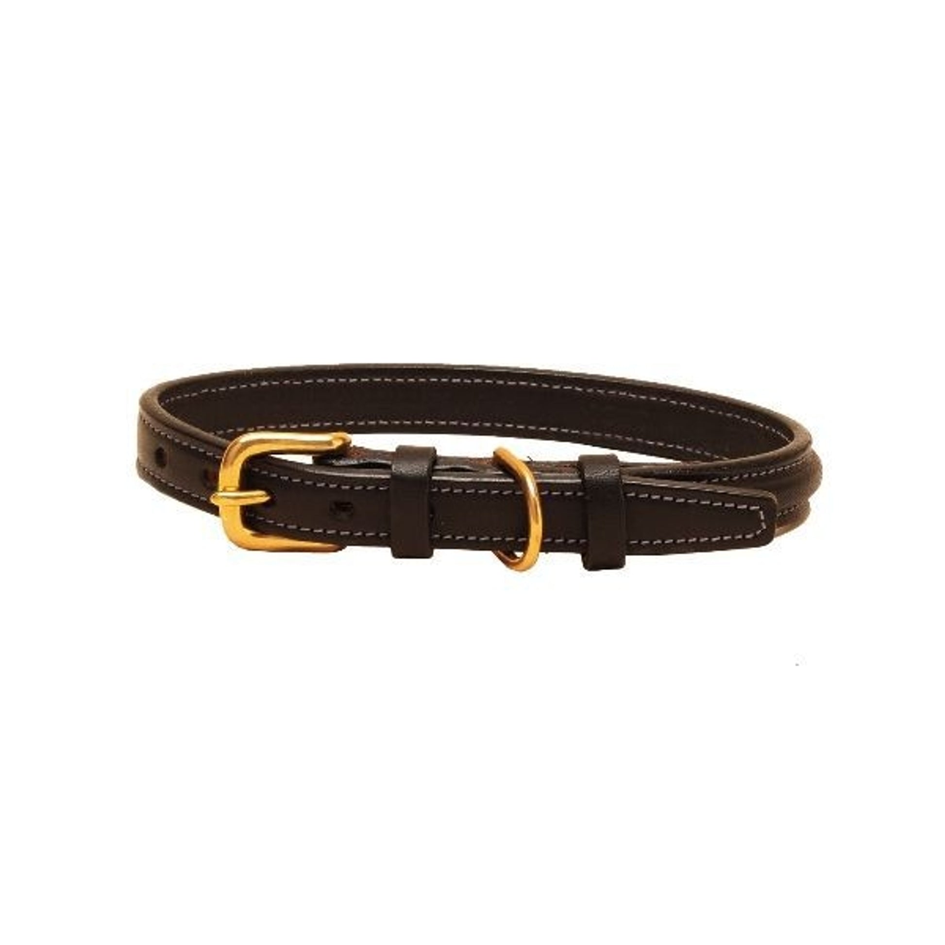 Tory Lthr Narrow Square Raised Dog Collar 22In Blk