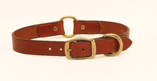 Tory Leather Hunting Dog Safety Collar 12in Brn