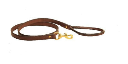 Tory Leather Rolled Handle Dog Leash