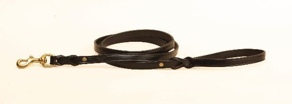Tory Creased Split Twist Dog Leash 5/8in X 6FT Blk