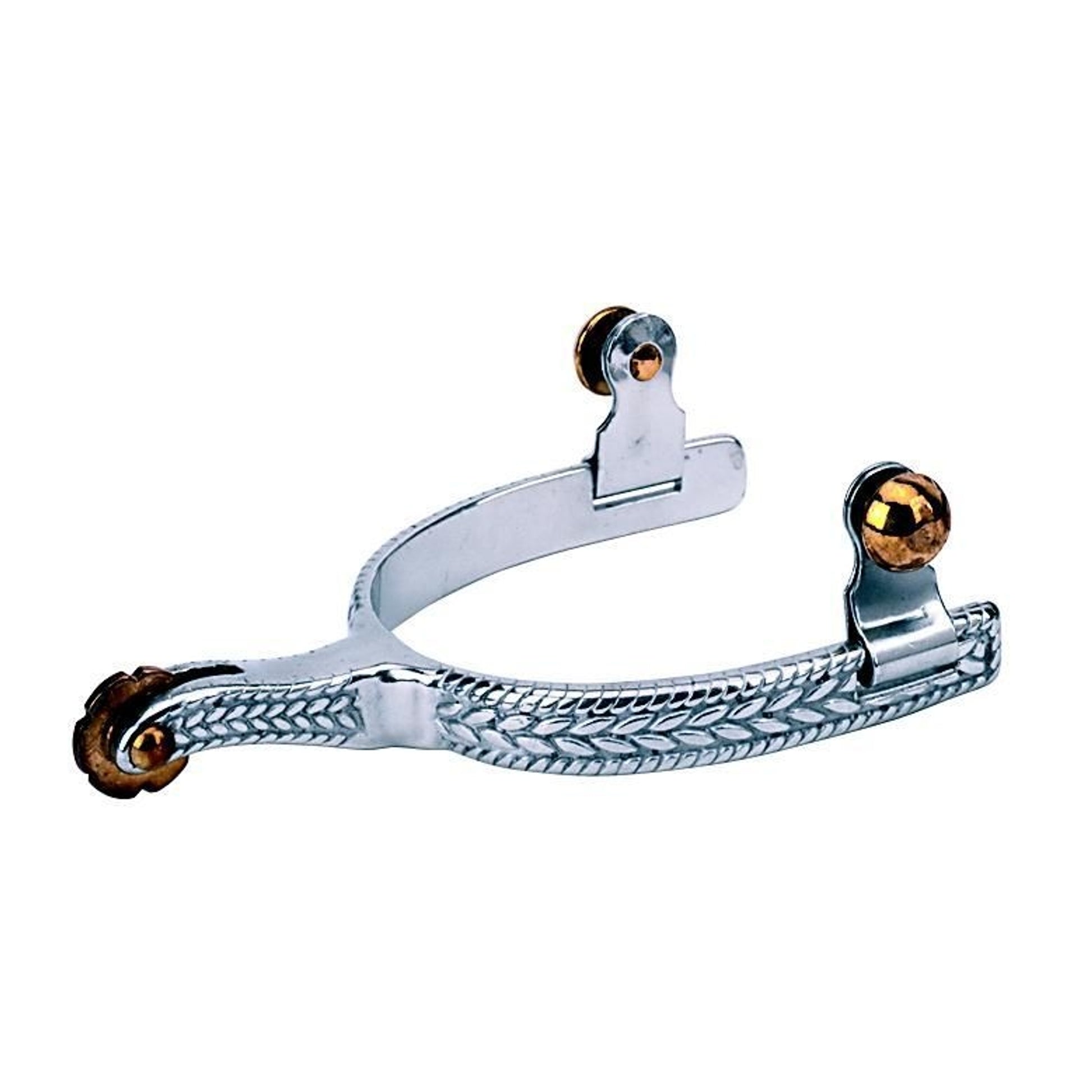 Weaver Mens Roping Spurs with Engraved Band 2