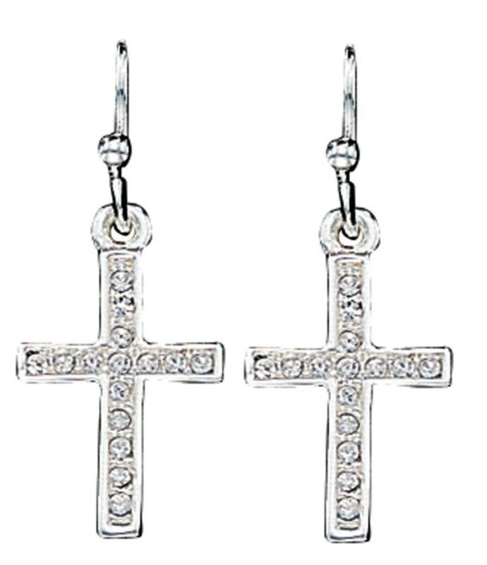 MontanaSilversmith Rhinestone Cross Dangle Earring