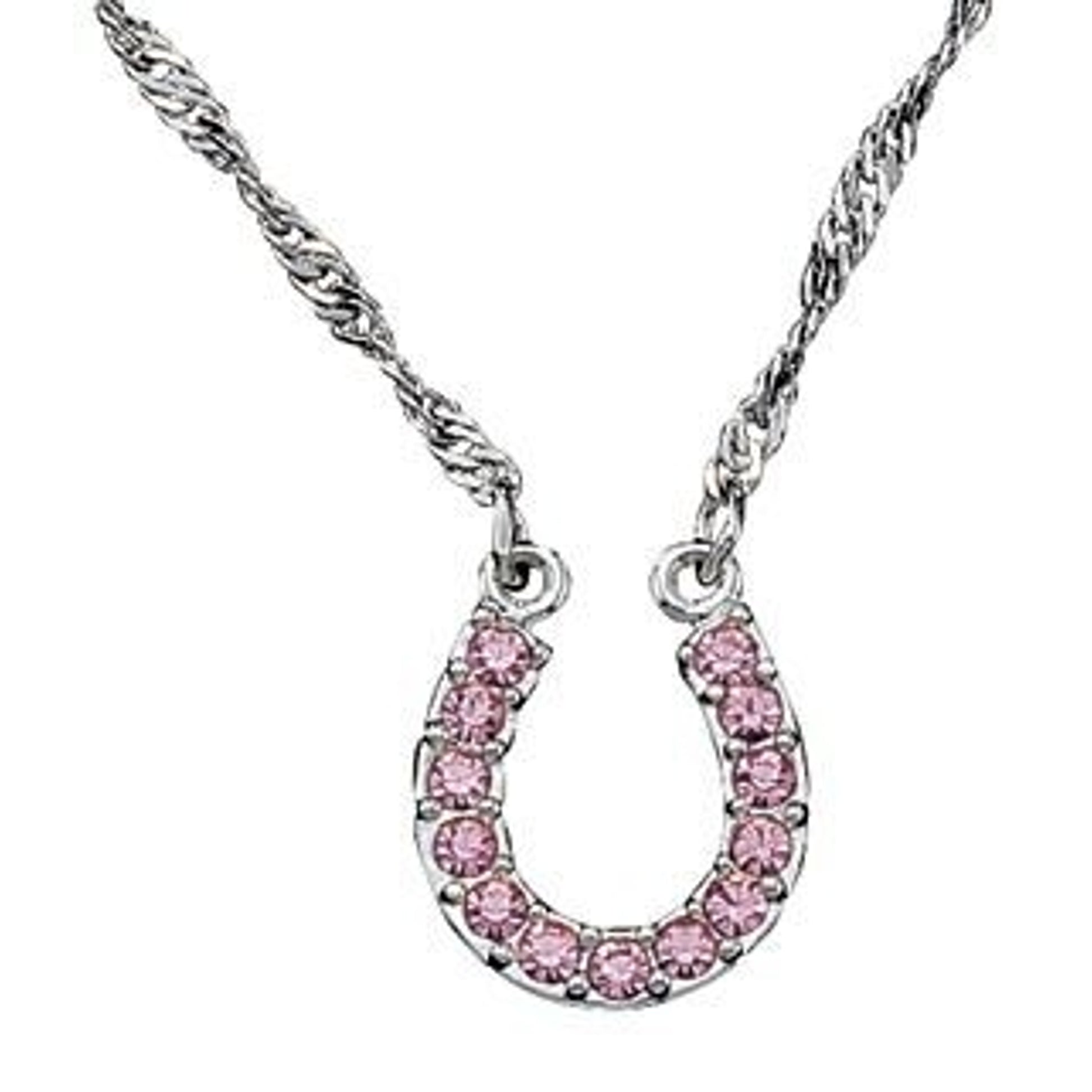 Montana Pink Ice Lucky Hrsshoe Necklace