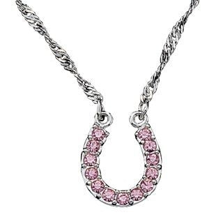 Montana Pink Ice Lucky Hrsshoe Necklace