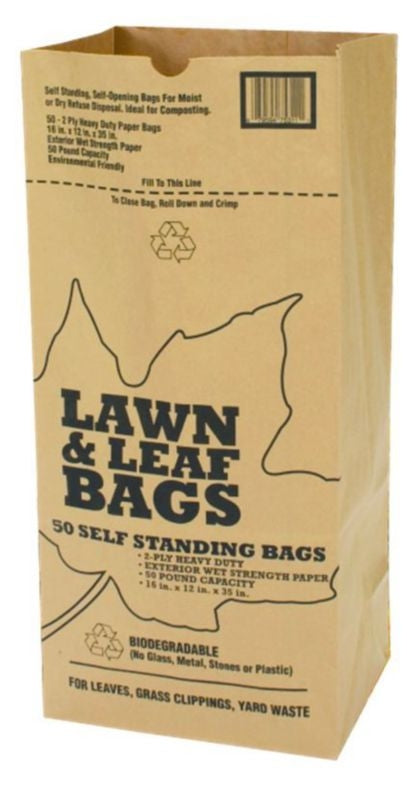 Lawn And Leaf Paper Bag 30 Gallon Brown