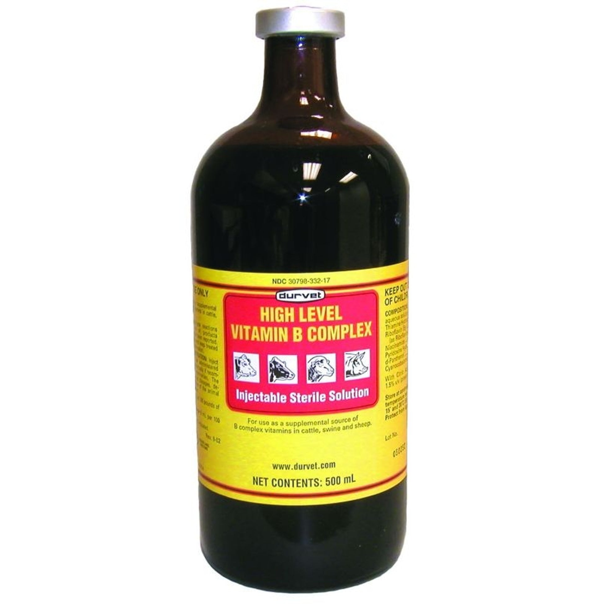 Durvet High Level Vitamin B Complex 500 mL Yellow