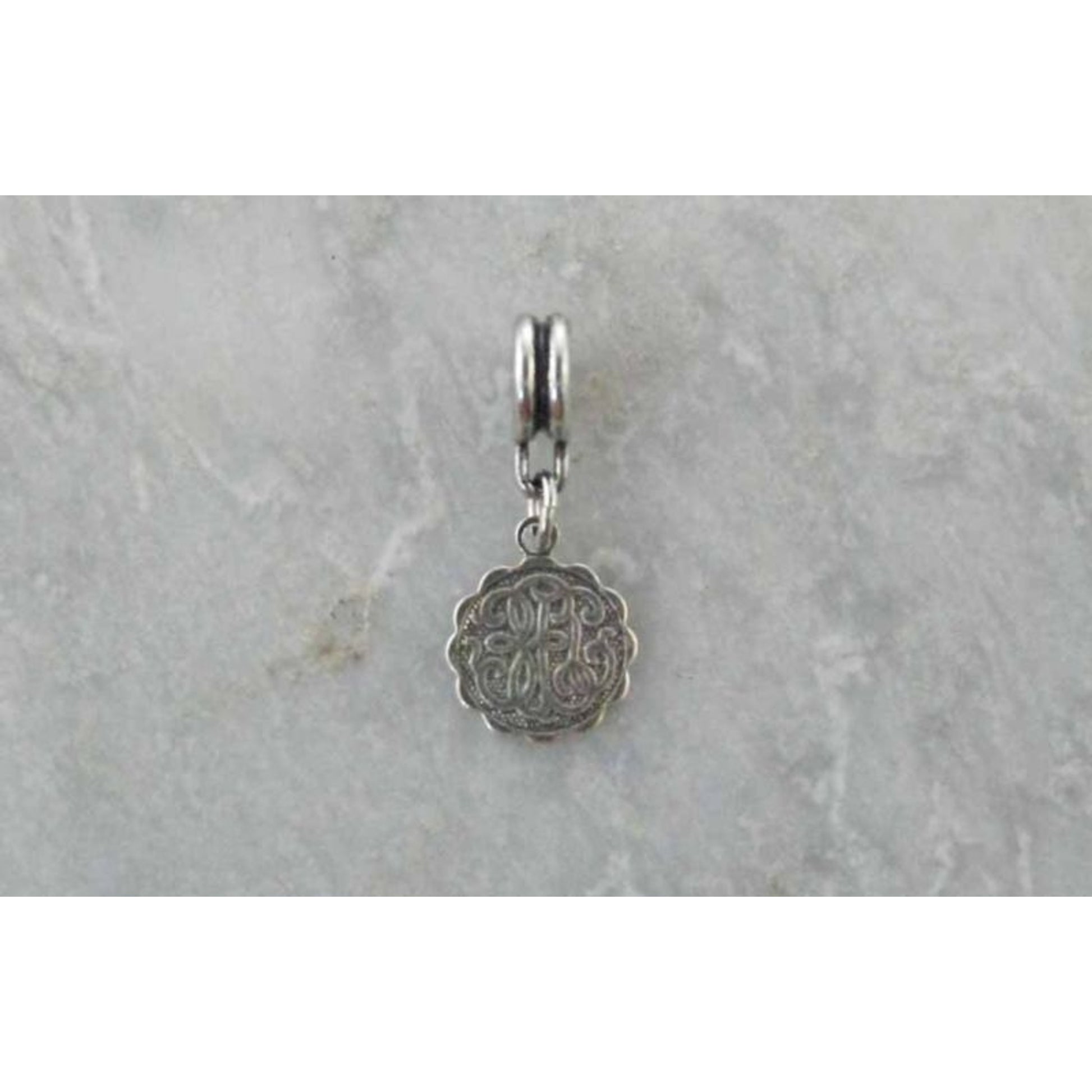 Joppa Faux Monogram Dangle Charm Sil