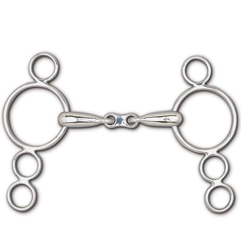 Toklat Hollow Mouth French Snaffle 4-Ring Gag 5