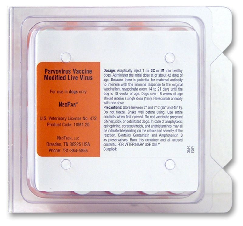 NeoPar 25x1ml Vials Canine Vaccine
