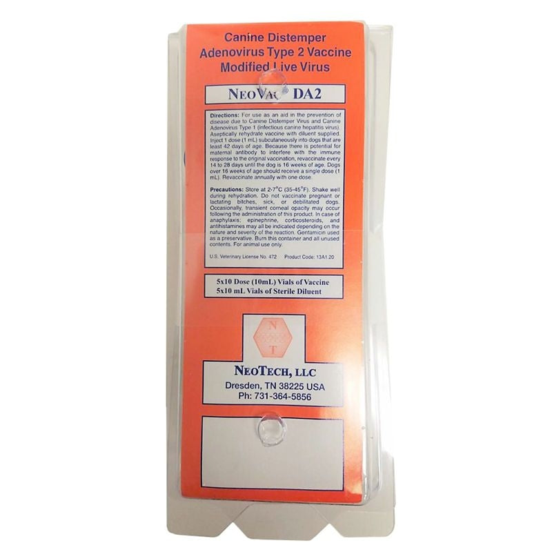 Neovac DA2 10ml Vial Canine Vaccine