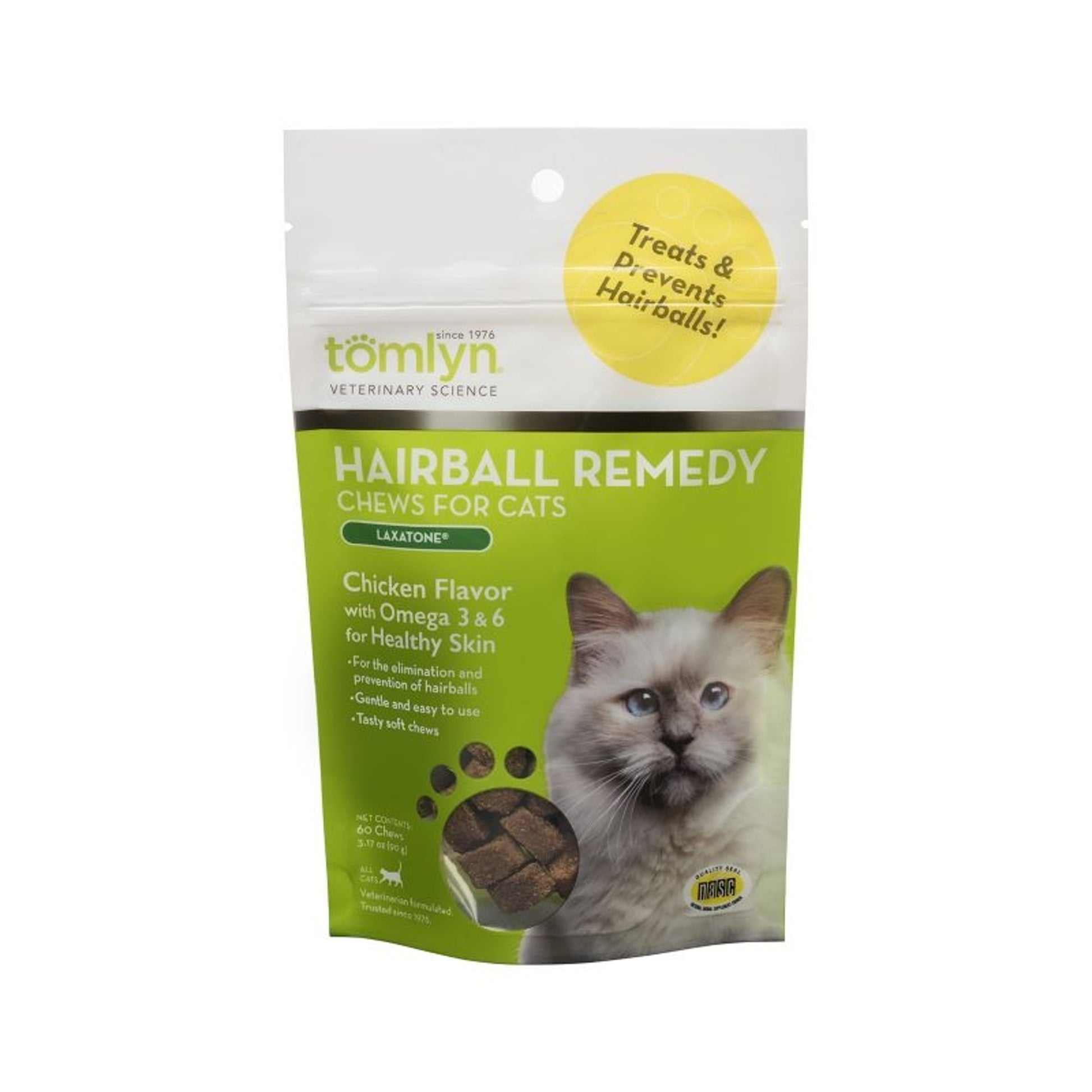 Tomlyn Laxatone Hairball Remedy Cat Chews 60ct