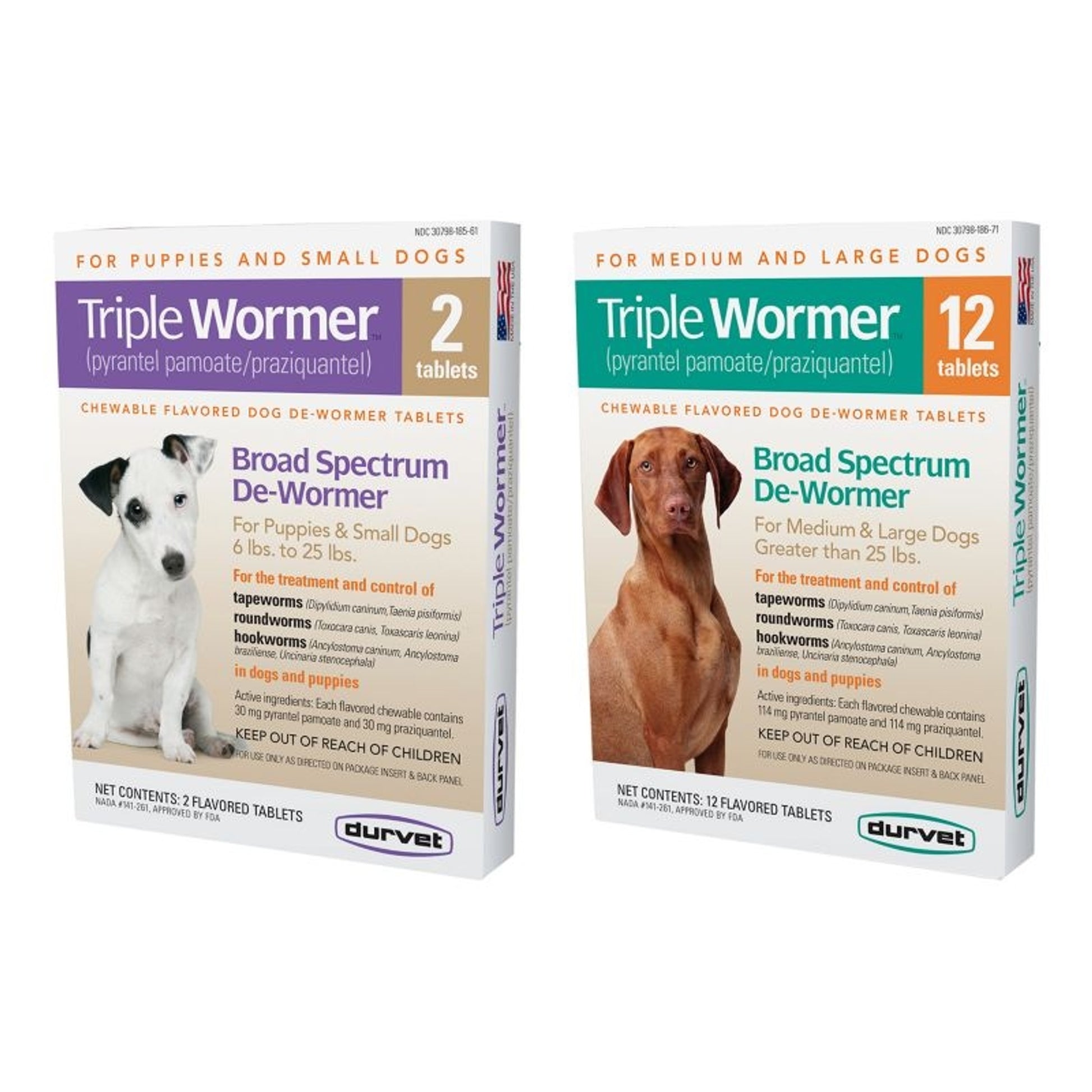Triple Wormer For Puppies And Small Dog 2 ct Bk/Ye