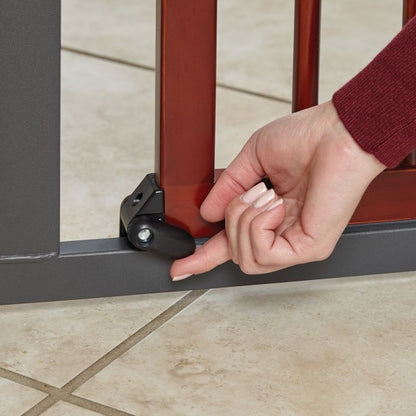 Midwest Steel Pet Gate with Wood Door