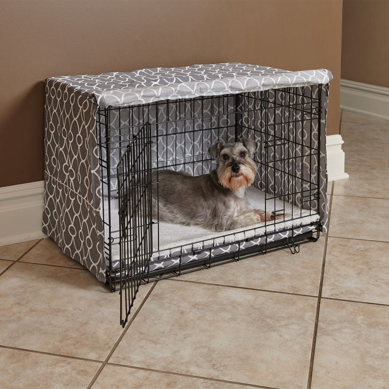 Quiet Time Covella Gray Dog Crate Cover