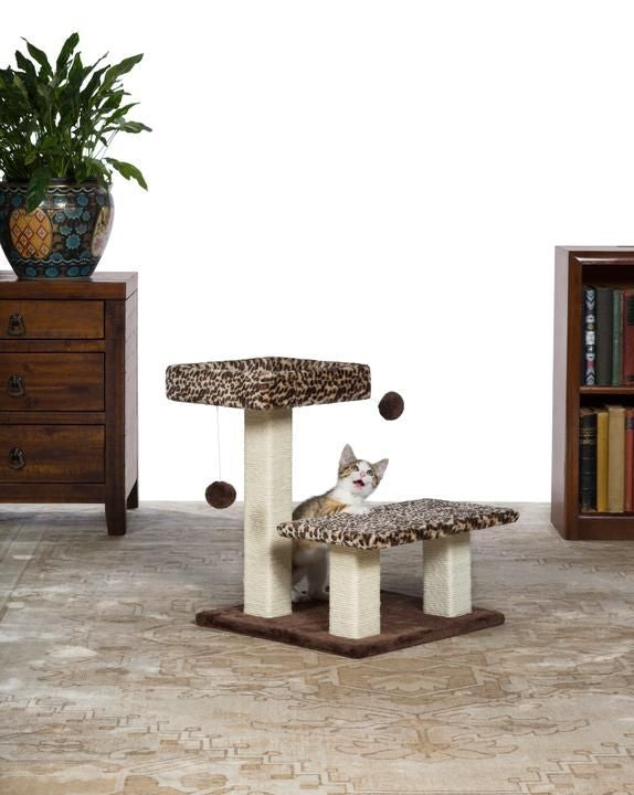 Kitty Power Paws Leopard Terrace Cat Furniture