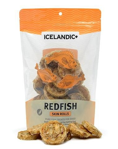 Icelandic Plus Redfish Skin Rolls Dog Treat