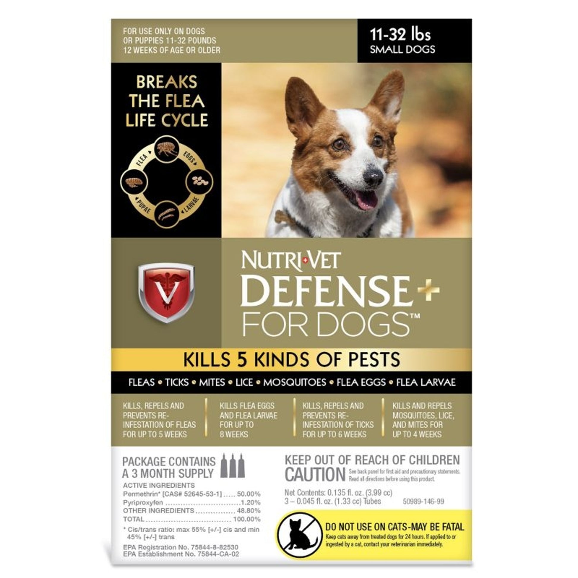 Nutri-Vet K9 Defense Plus Flea/Tick 3mos