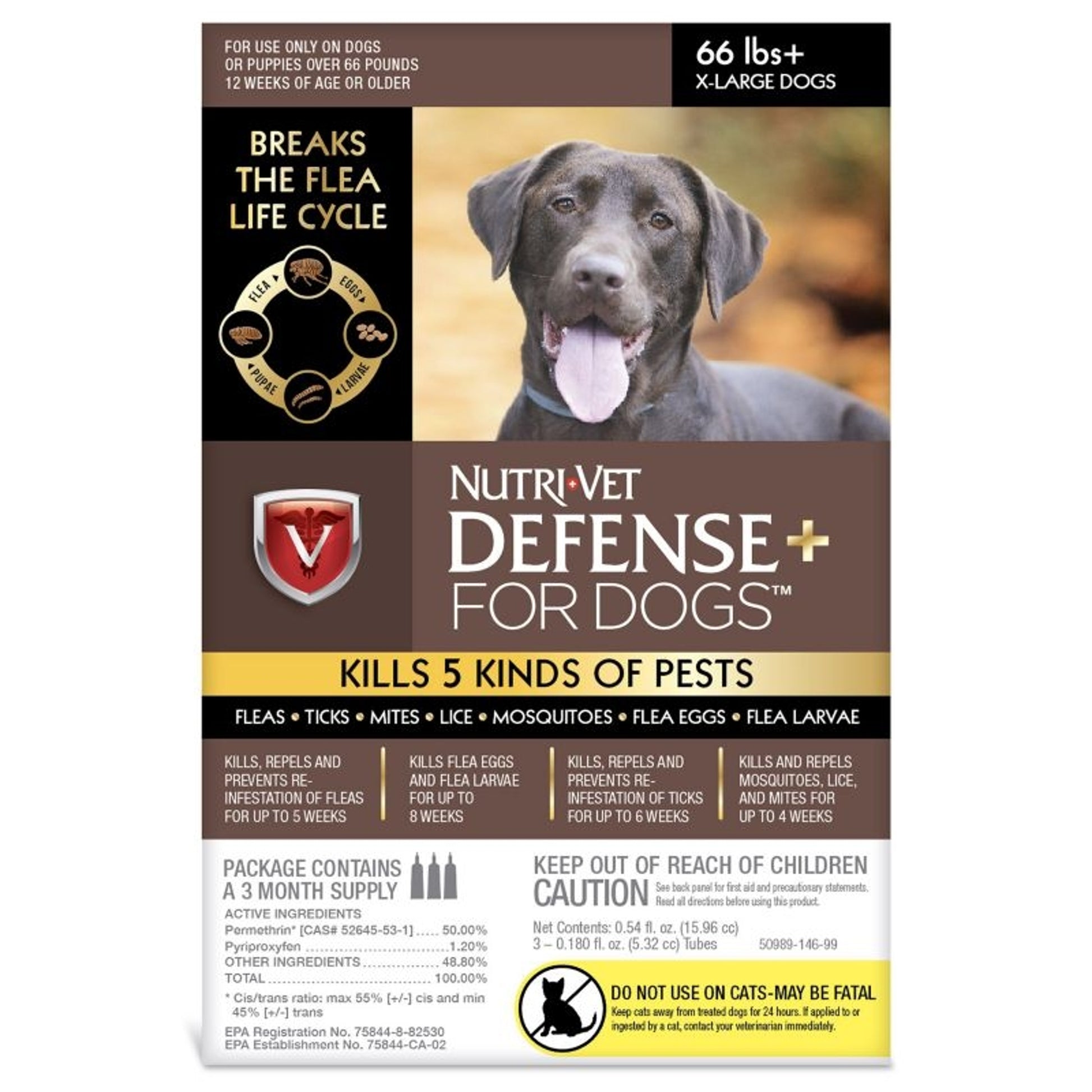 Nutri-Vet K9 Defense Plus Flea/Tick 3mos