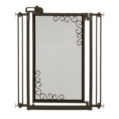 Richell Tall One Touch Metal Mesh Pet Gate