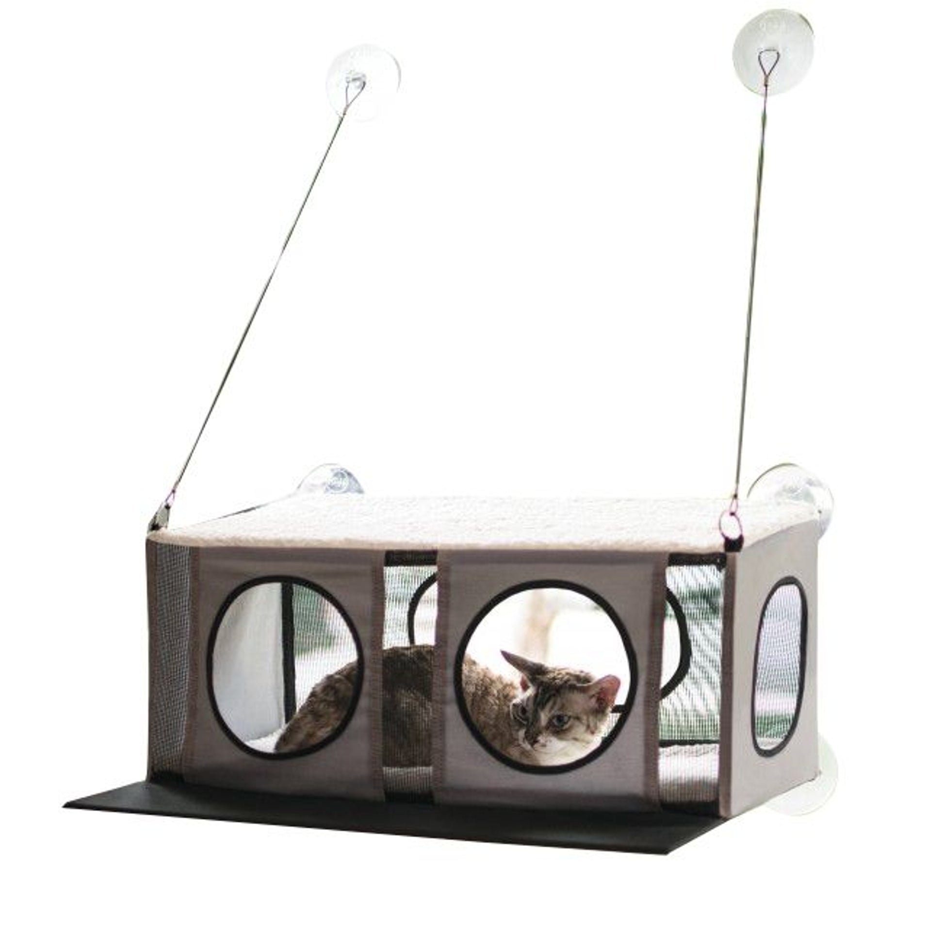 KH Mfg Gray/Black EZ Mount Cat Penthouse
