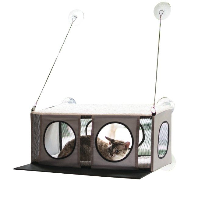 KH Mfg Gray/Black EZ Mount Cat Penthouse