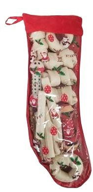 Holiday Rawhide Large Felt Stocking with Dog Treats