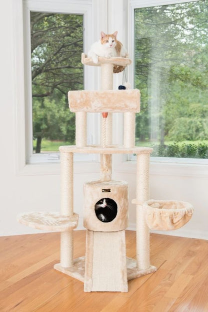 Armarkat A5806 Thick Fur Real Wood Cat Tower