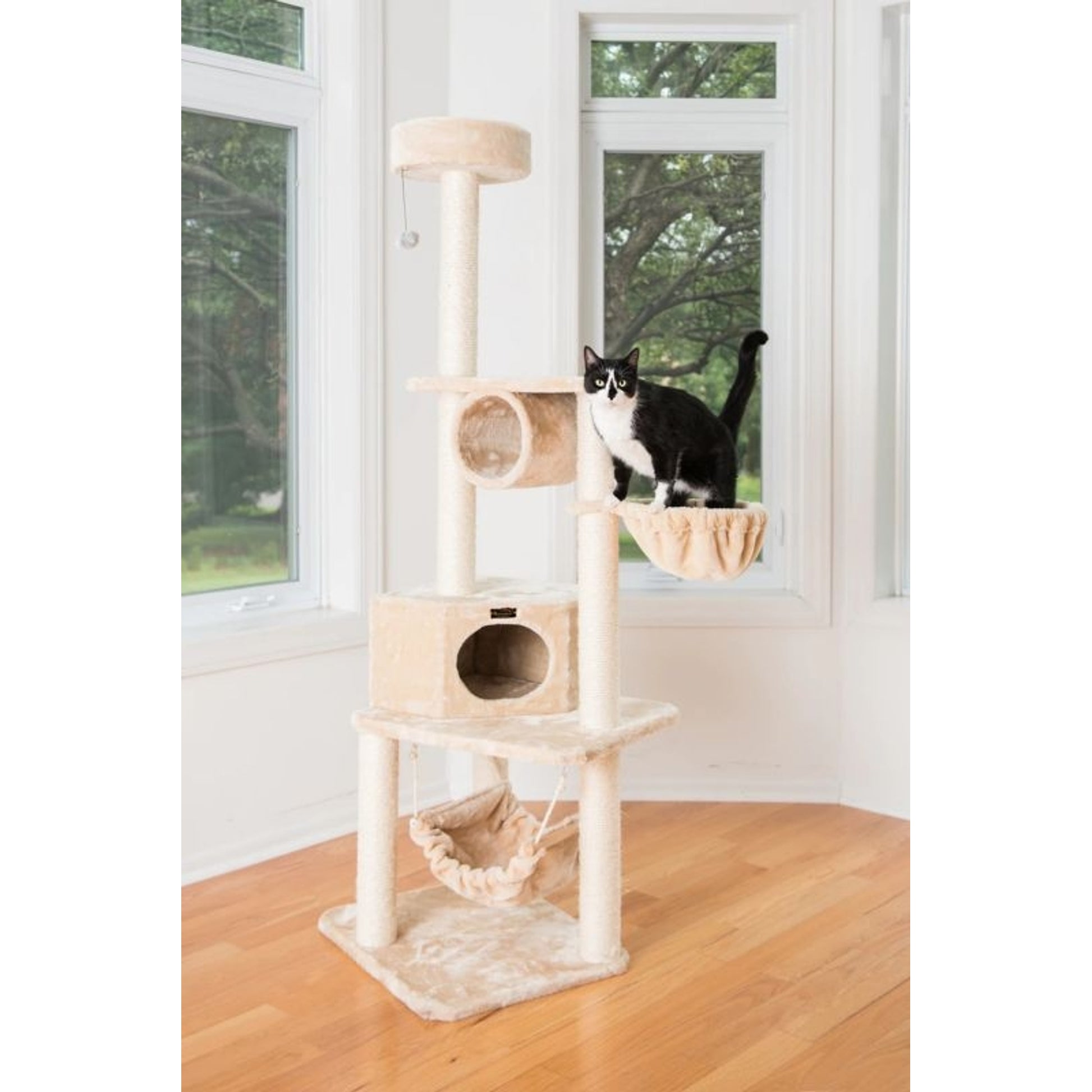Armarkat Real Wood A7204 Entertainment Cat Tower