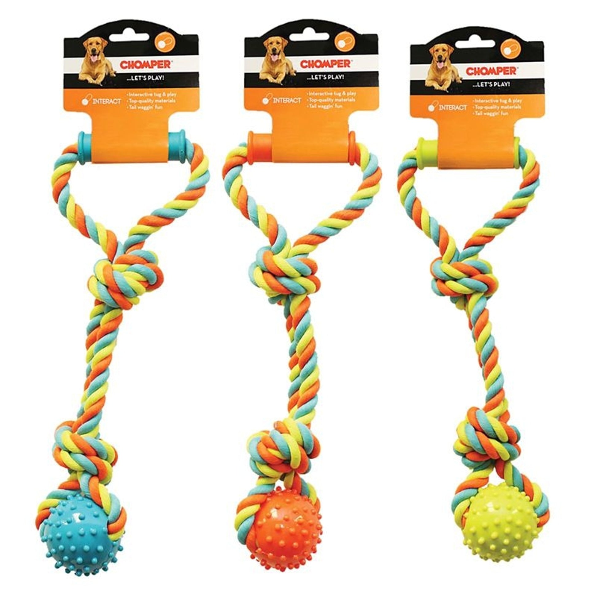 Chomper Rope Chomper Rope Tugger Toy With Spike Ball– KVSupply