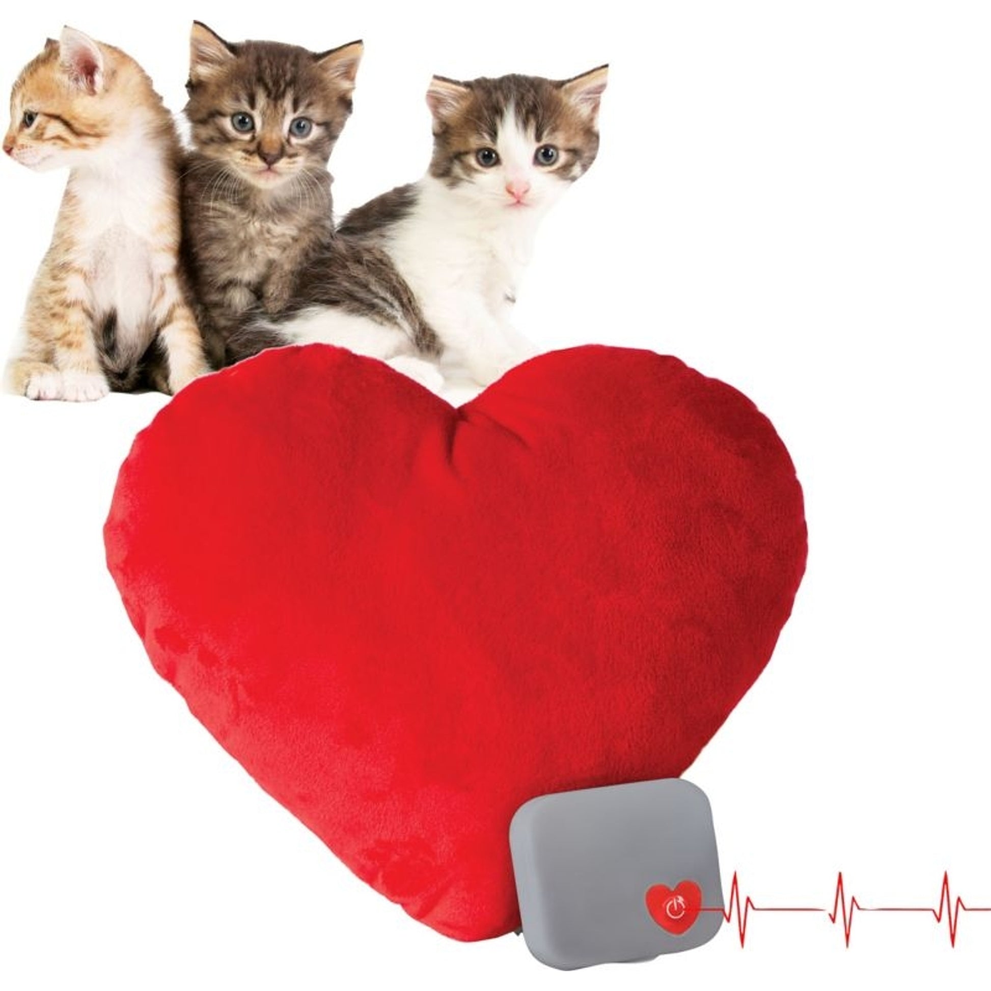 K And H Mothers Heartbeat Kitty Heart Pillow