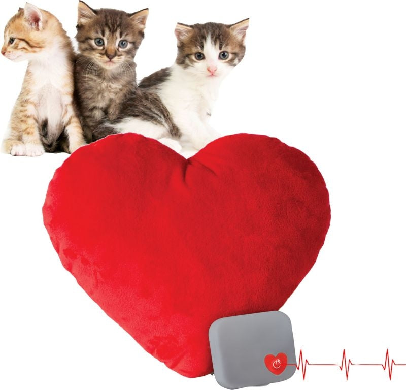 K And H Mothers Heartbeat Kitty Heart Pillow