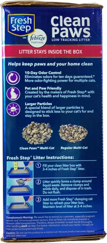 Fresh Step Clean Paws Multi Cat Litter With Febreze