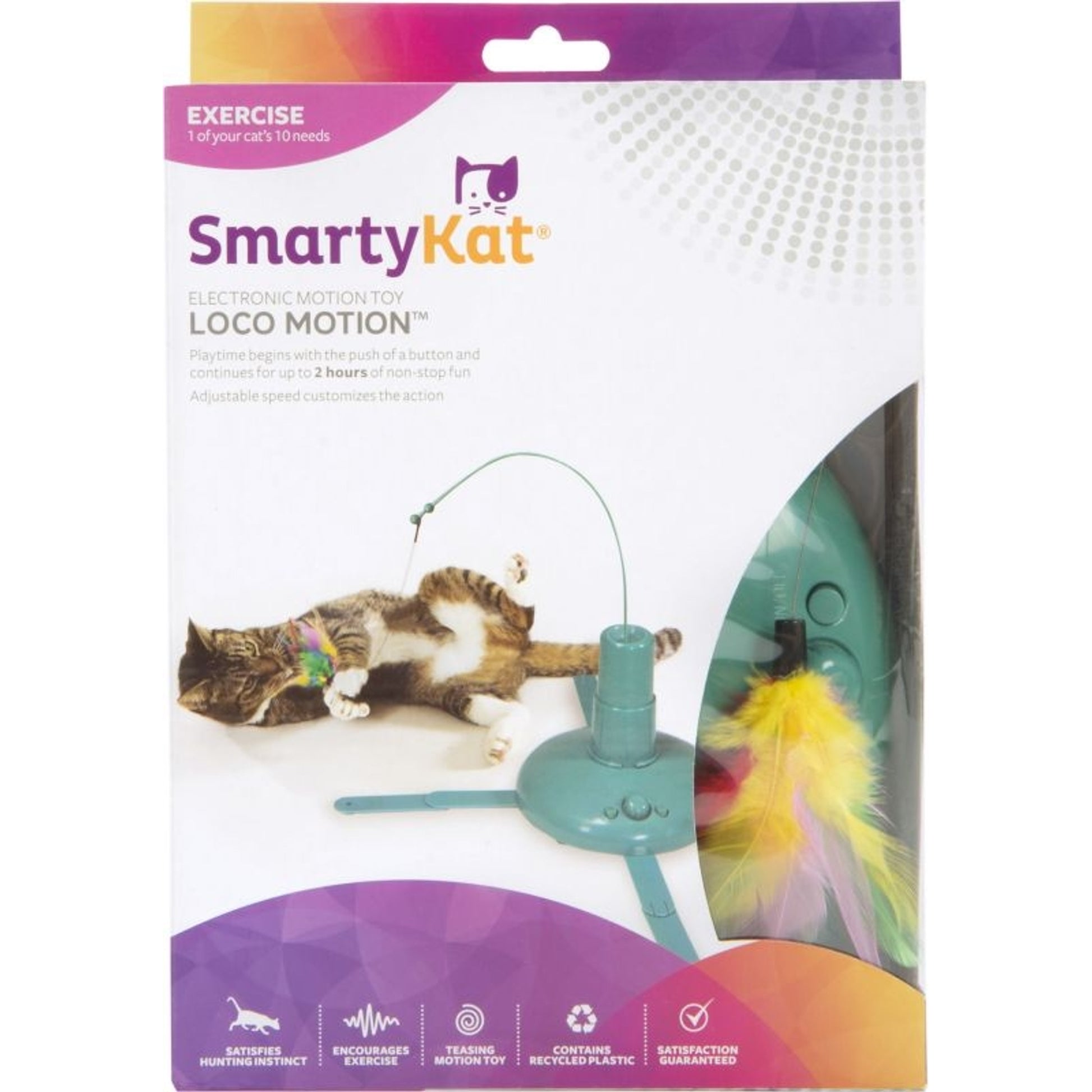 Smartykat Loco Motion Motion Teaser Wand Cat Toy