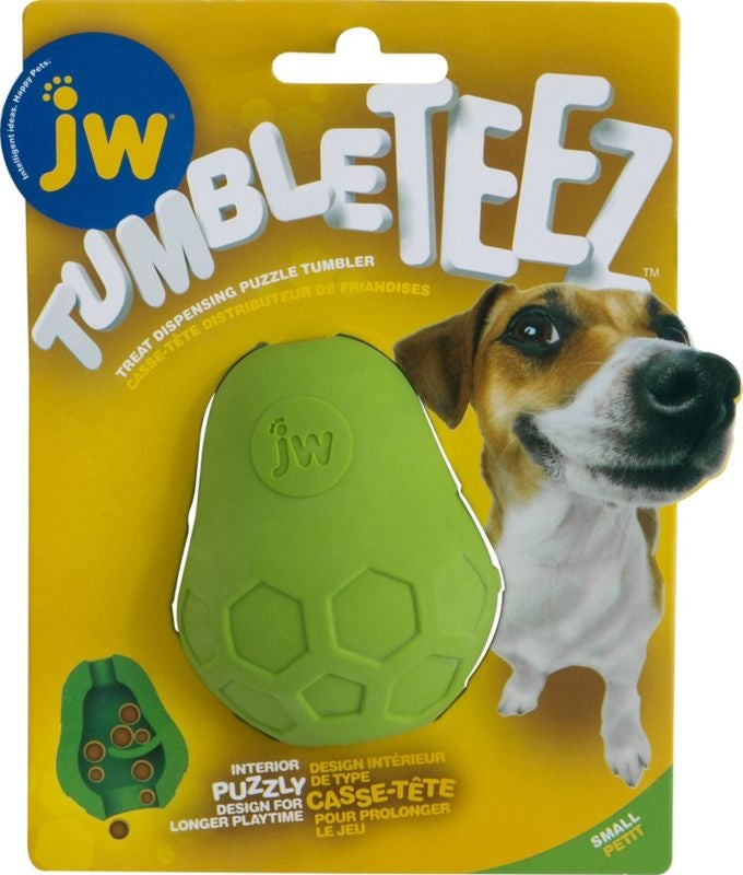 Jw Tumble Teez Treat Dog Toy Sm Green