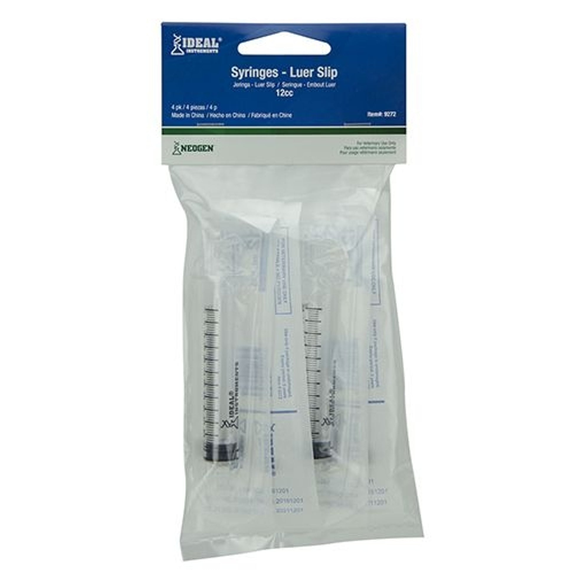 Ideal Disposable Luer Slip Syringe Pack