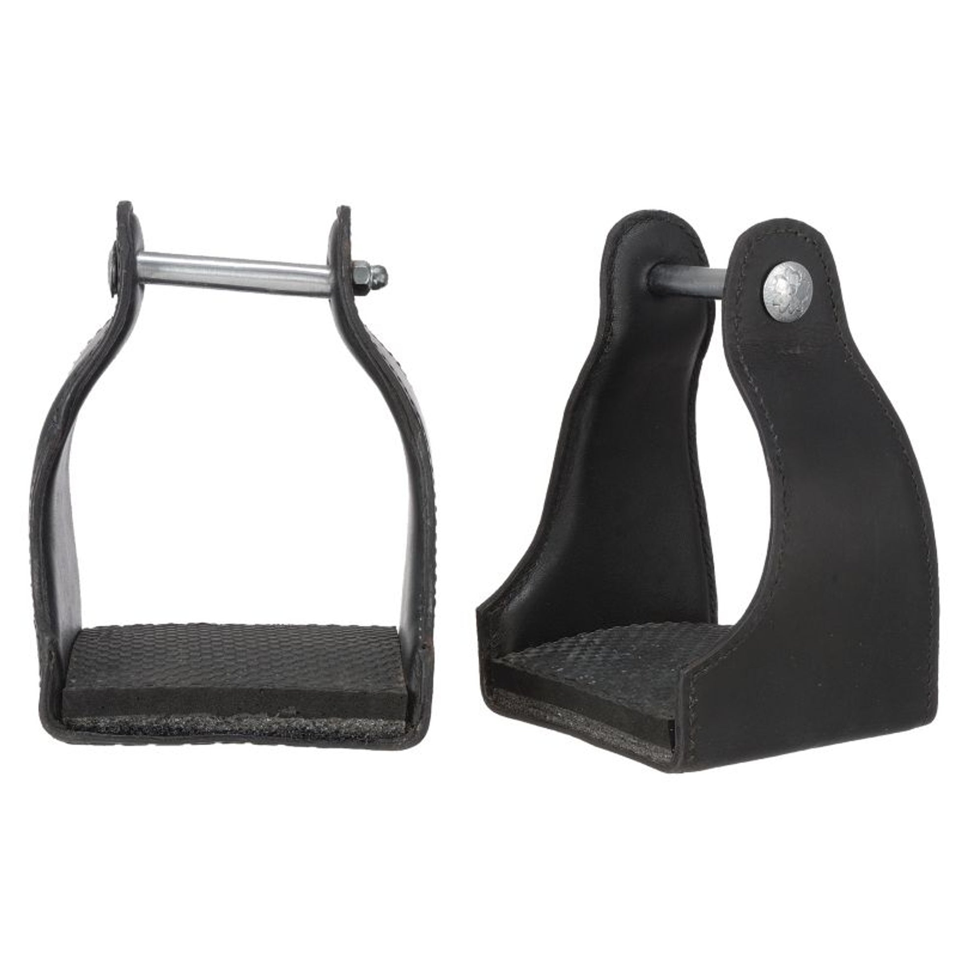 Tough1 Leather Cushioned Trail Stirrups