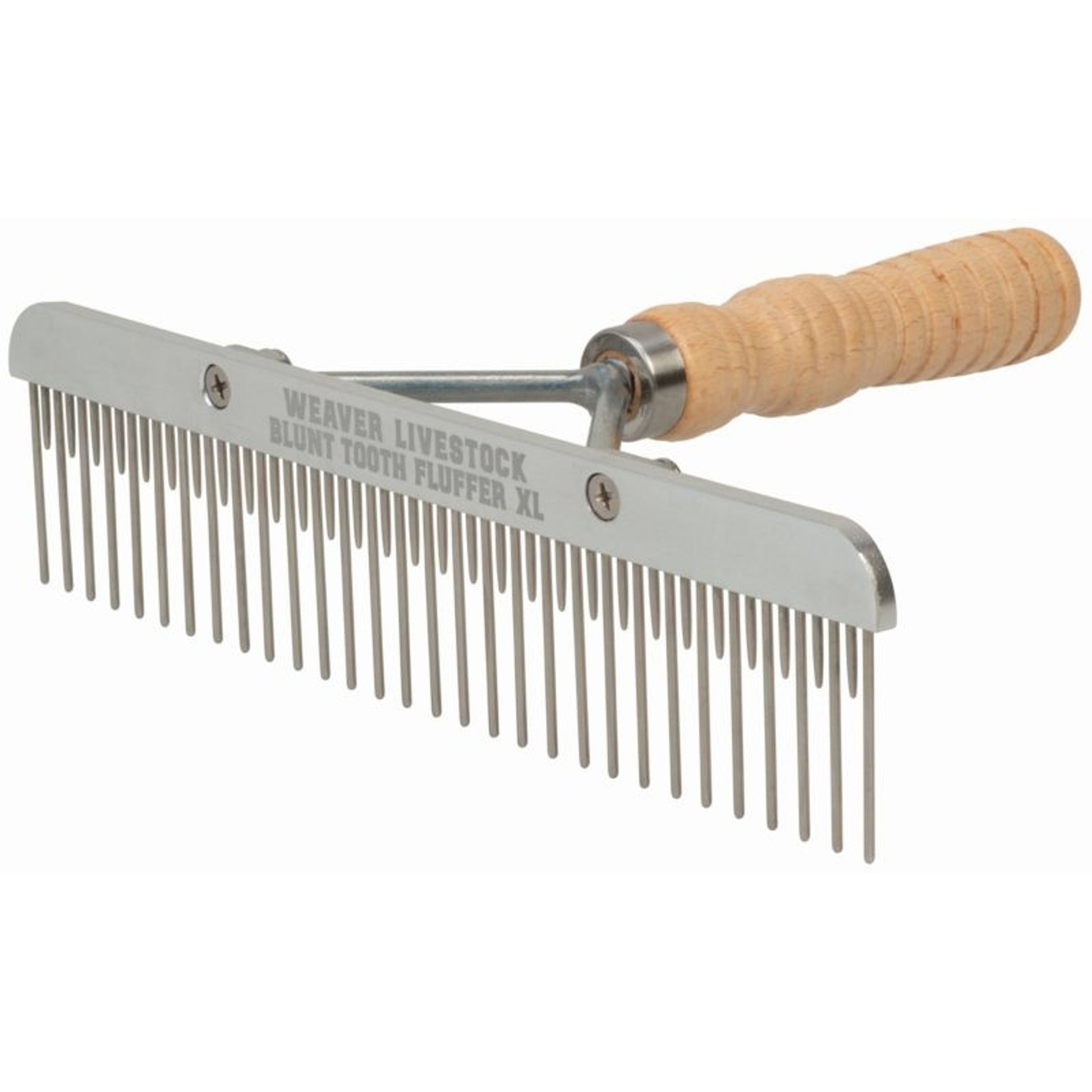 Weaver Blunt Tooth Fluffer Comb Wood HandlexLarge