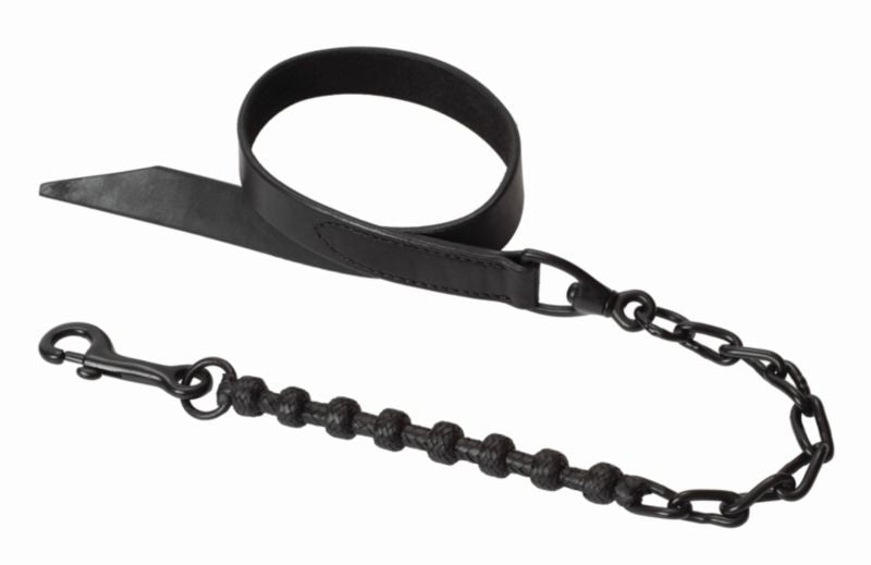 Weaver 1 Braid Rawhide Chain Lead 1x24 Black