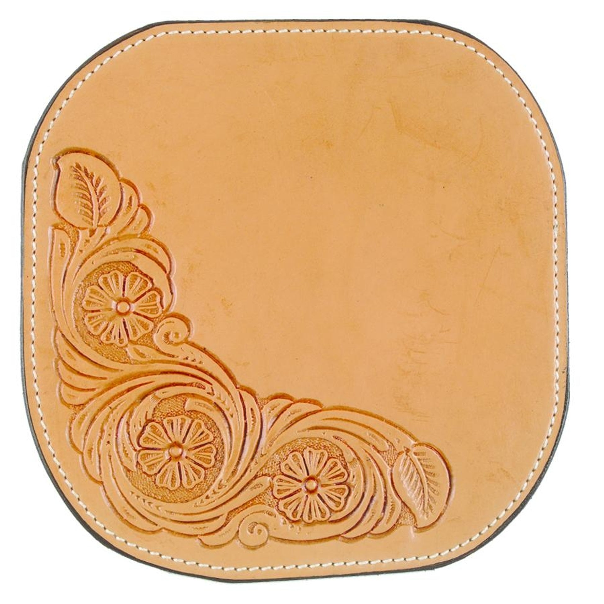 Circle Y Floral Tooled Flank Cinch with Billets